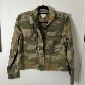 Melrose and Market Cropped Camo Jacket XS